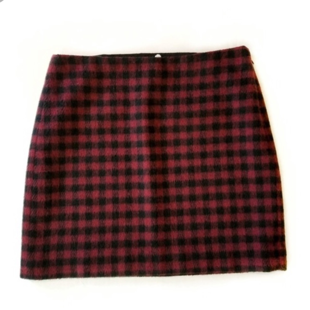 LAST CALL! Madewell Check Print Mini Skirt